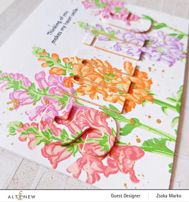 Altenew Build-A-Flower Set Build-A-Flower: Snapdragon Layering Stamp & Die Set & Ink Bundle