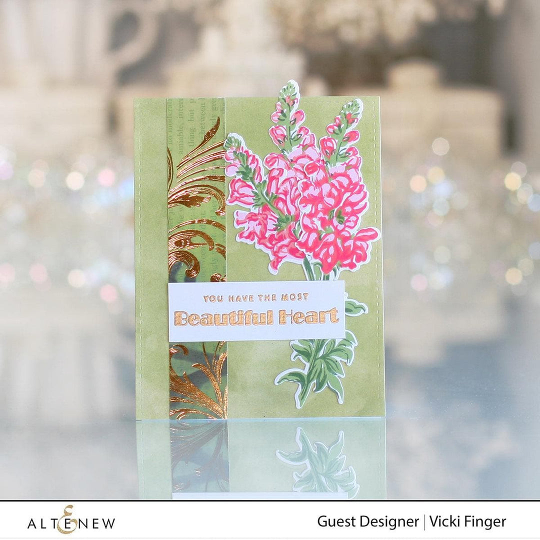 Altenew Build-A-Flower Set Build-A-Flower: Snapdragon Layering Stamp & Die Set & Ink Bundle