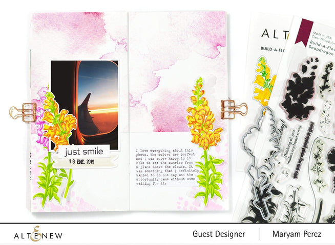 Altenew Build-A-Flower Set Build-A-Flower: Snapdragon Layering Stamp & Die Set & Ink Bundle