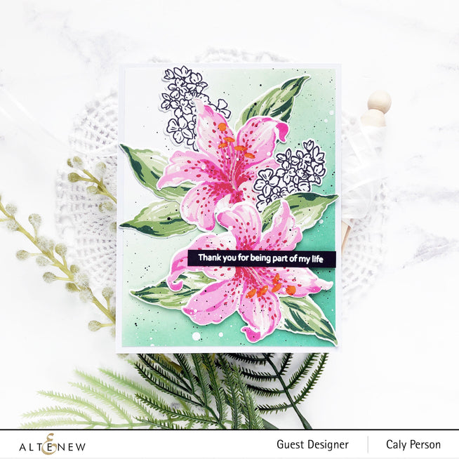 Altenew Build-A-Flower Set Build-A-Flower: Stargazer Layering Stamp & Die Set & Ink Bundle