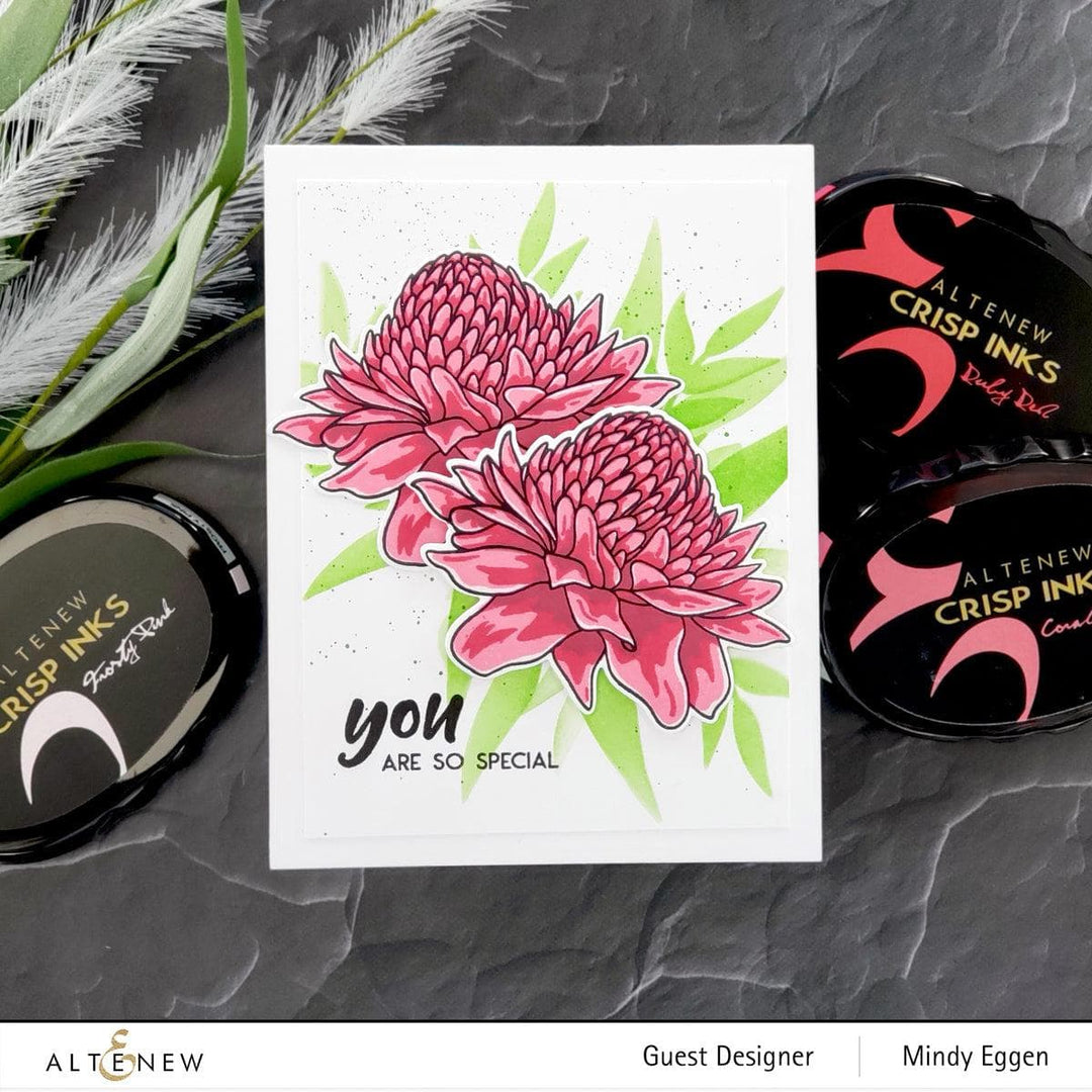 Altenew Build-A-Flower Set Build-A-Flower: Torch Ginger Layering Stamp & Die Set & Ink Bundle