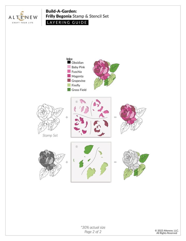 Altenew Build-A-Garden Set Build-A-Garden: Frilly Begonia