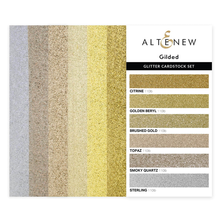Part A-Glitz Art Craft Co.,LTD Cardstock Glitter Cardstock Set - Gilded