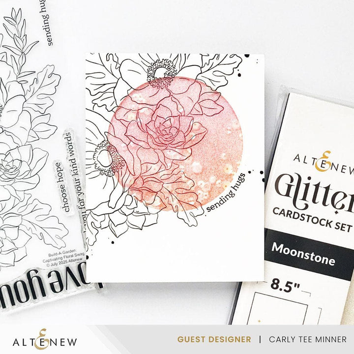 Glitter Cardstock Set - Moonstone (8.5x11, 10 sheets)