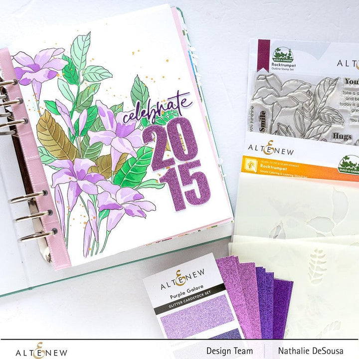 Part A-Glitz Art Craft Co.,LTD Cardstock Glitter Gradient Cardstock Set - Purple Galore