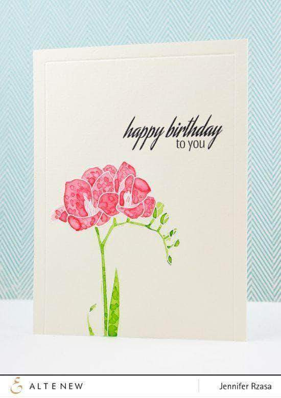 Altenew Creativity Kit Featurette Bold Stamped Sentiment Background Class