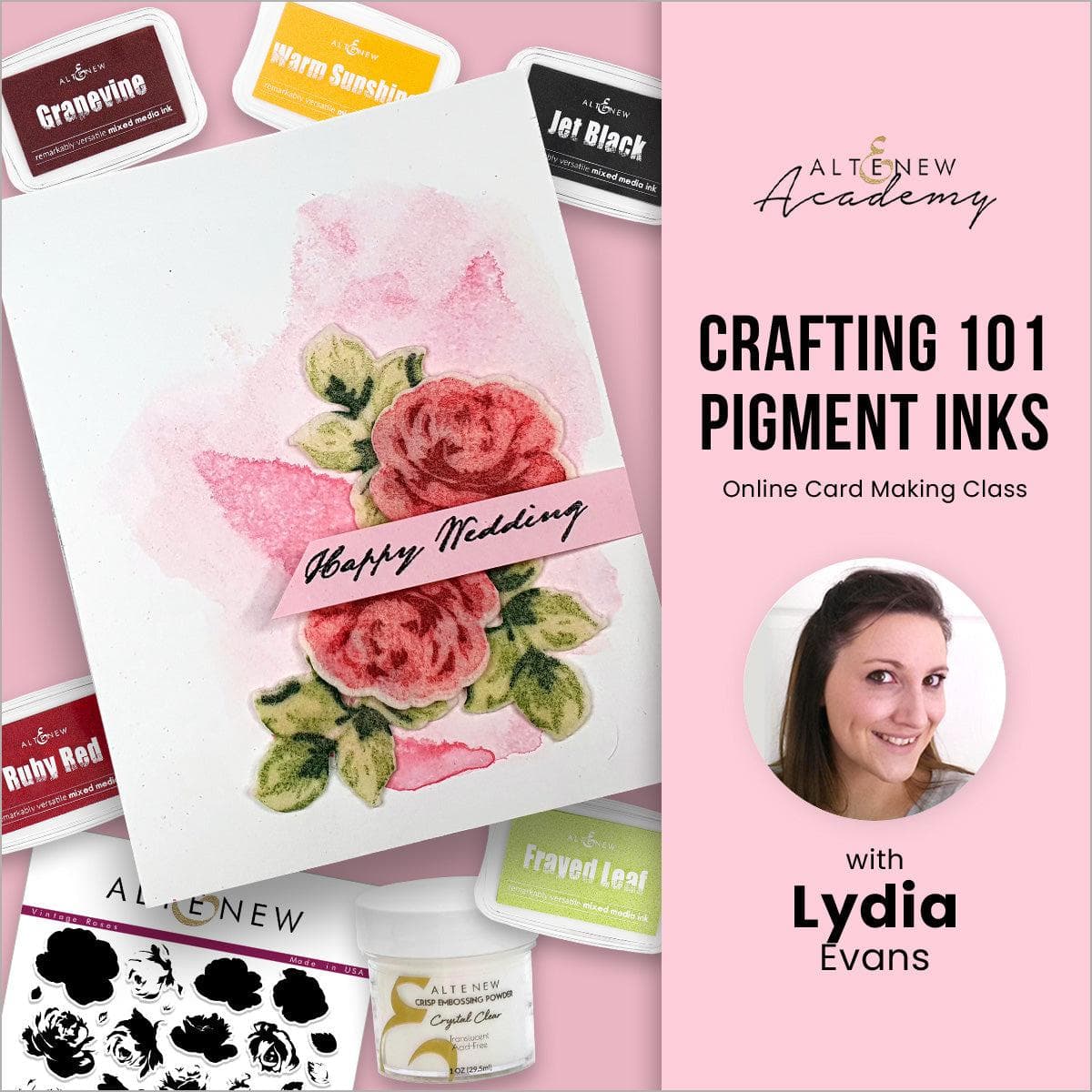 Crafting 101 - ﻿Pigment Inks Online Cardmaking Class