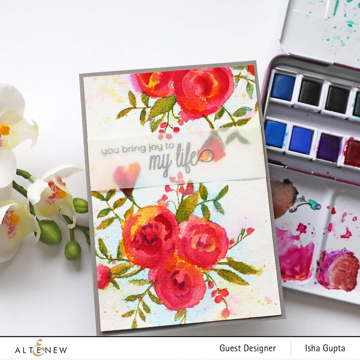 Altenew Creativity Kit Featurette Making Florals Pop Off a Dark Background Class