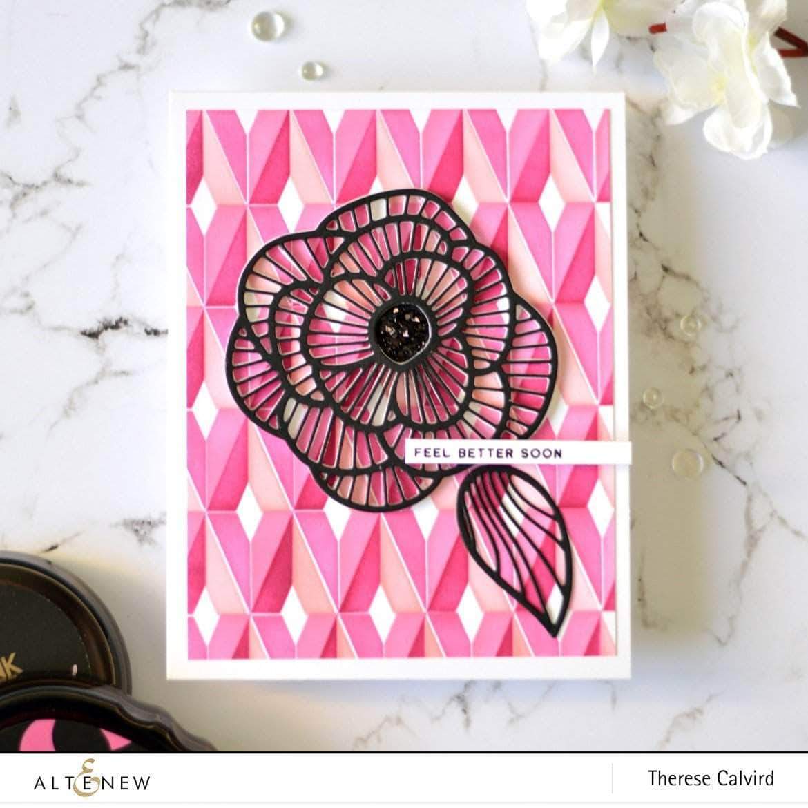 Altenew Creativity Kit Featurette Multi Heat Embossed Resist Background Class