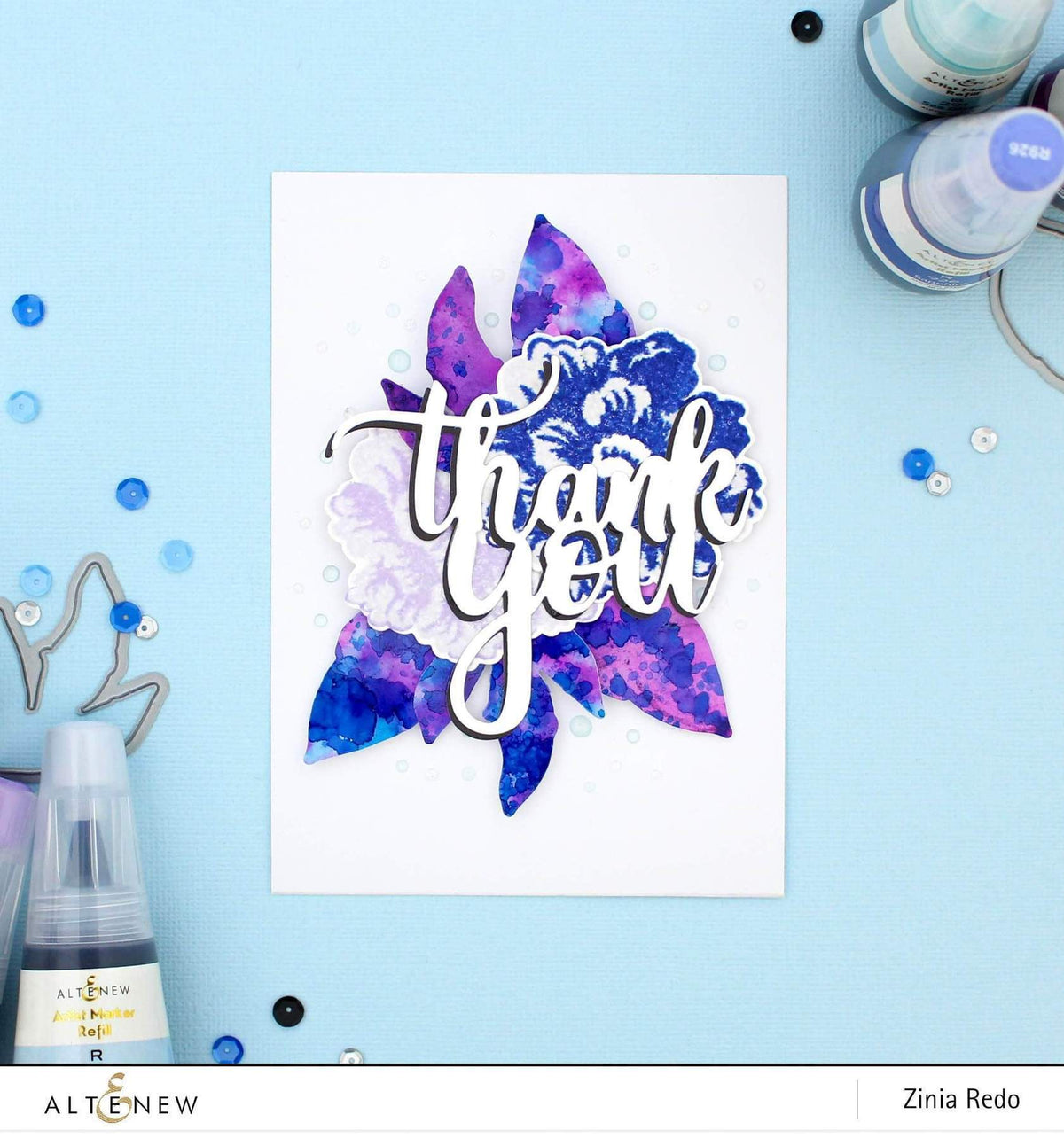 Altenew Creativity Kit Featurette Spritzed Watercolor Florals Class