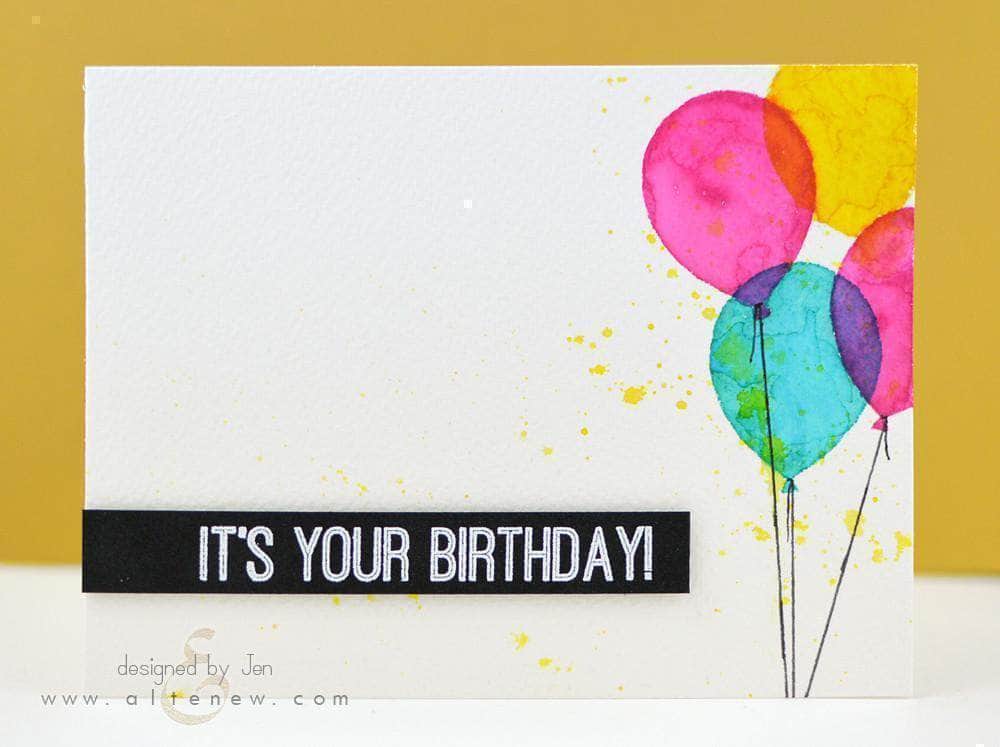 Photocentric Clear Stamps Birthday Greetings Stamp Set