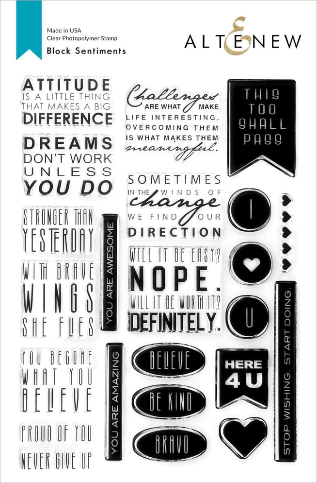 Photocentric Clear Stamps Block Sentiments Stamp Set