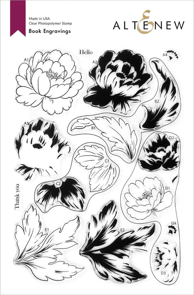 Photocentric Clear Stamps Book Engravings Stamp Set