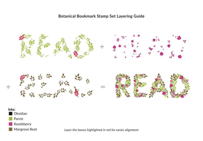 Photocentric Clear Stamps Botanical Bookmark Stamp Set