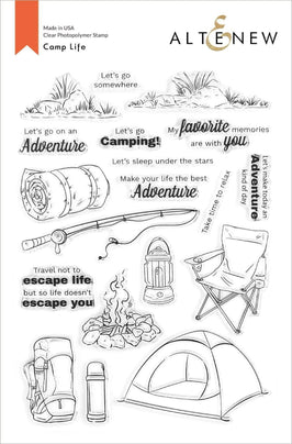 Photocentric Clear Stamps Camp Life Stamp Set
