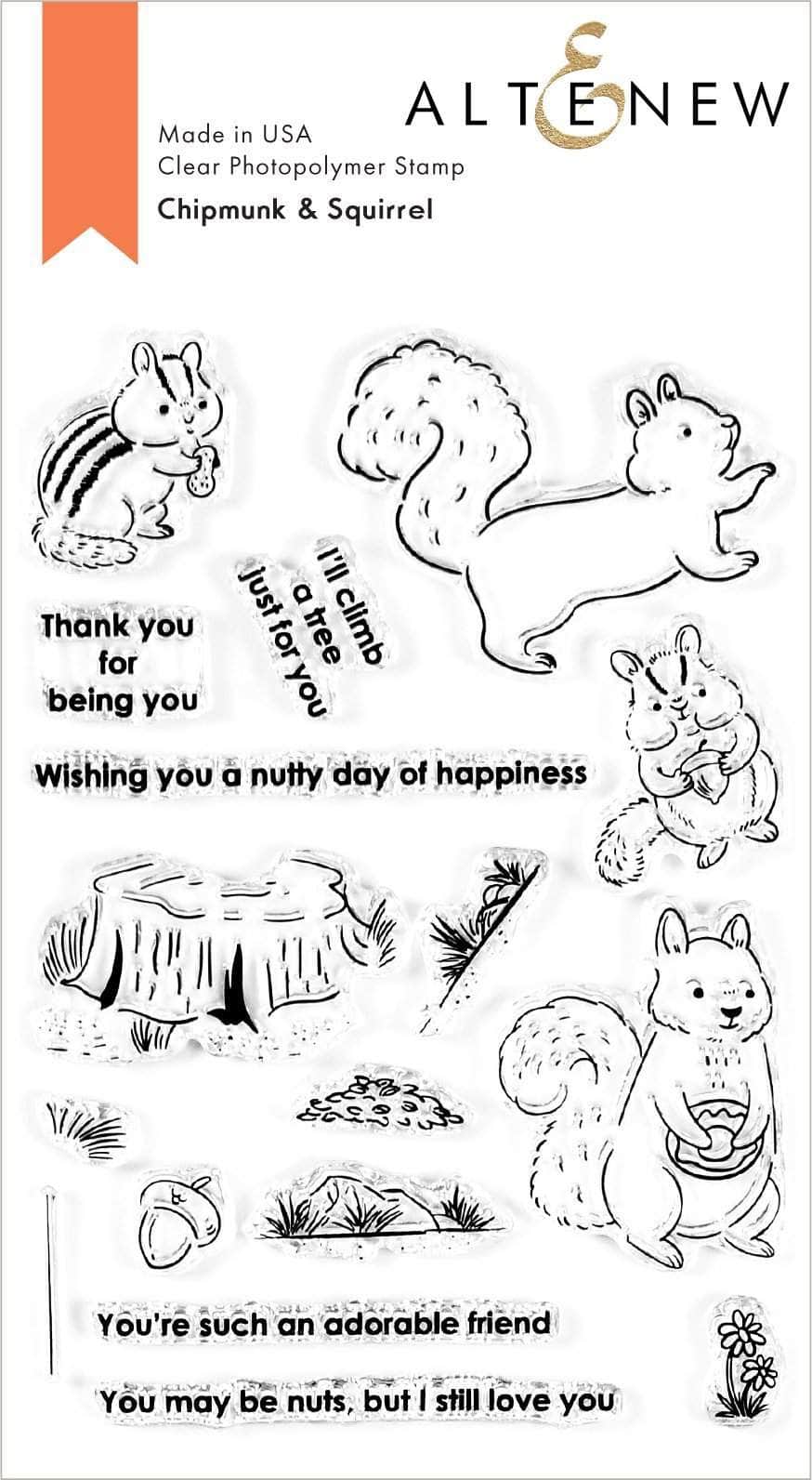 Photocentric Clear Stamps Chipmunk & Squirrel Stamp Set