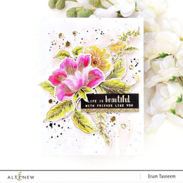 Photocentric Clear Stamps Engraved Flowers Stamp Set