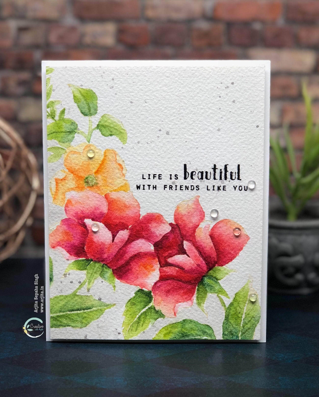 Photocentric Clear Stamps Engraved Flowers Stamp Set