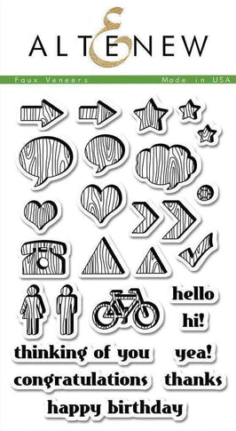 Photocentric Clear Stamps Faux Veneer Stamp Set
