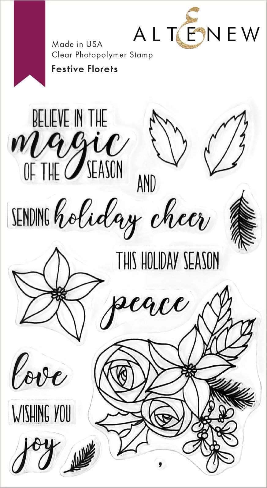 Photocentric Clear Stamps Festive Florets Stamp Set