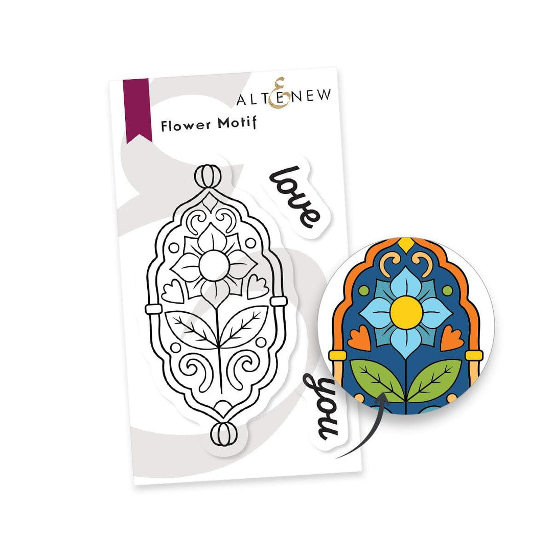 Flower Motif Stamp Set