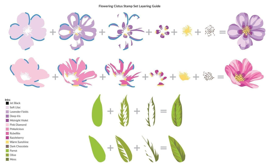 Photocentric Clear Stamps Flowering Cistus Stamp Set