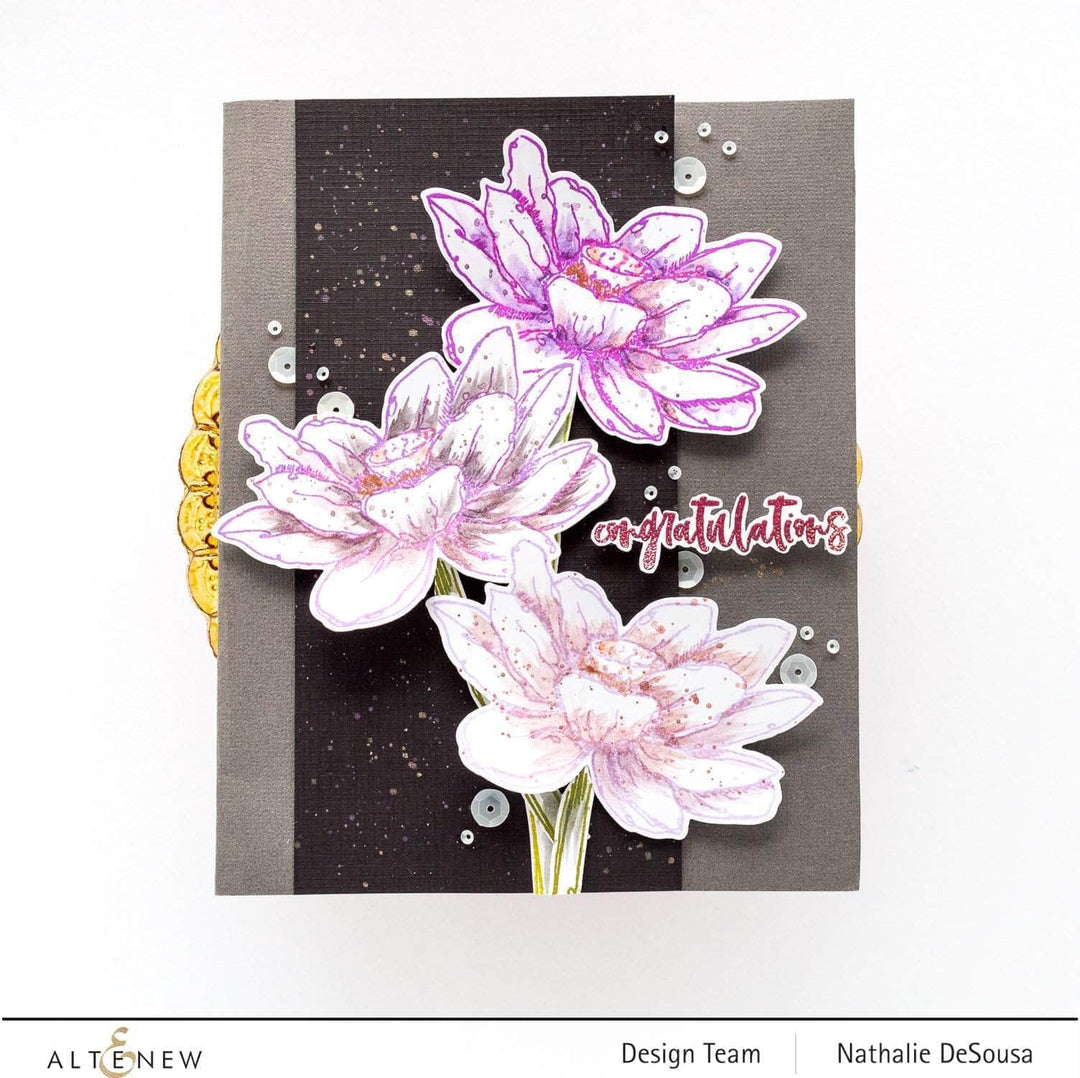 Photocentric Clear Stamps Inked Lotus Stamp Set