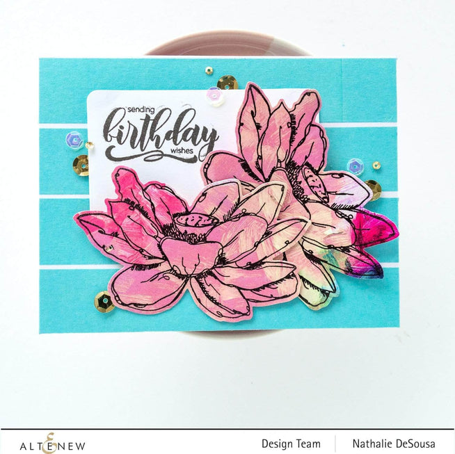 Photocentric Clear Stamps Inked Lotus Stamp Set