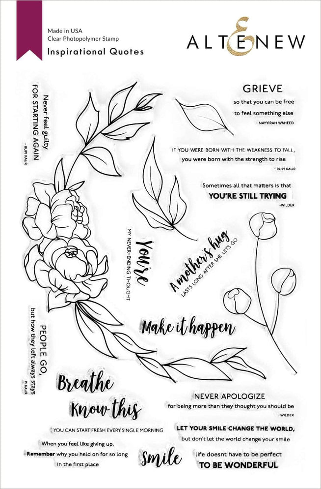 Photocentric Clear Stamps Inspirational Quotes Stamp Set