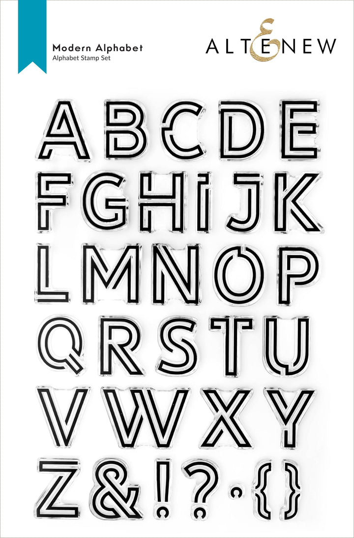 Photocentric Clear Stamps Modern Alphabet Stamp Set