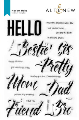Photocentric Clear Stamps Modern Hello Stamp Set