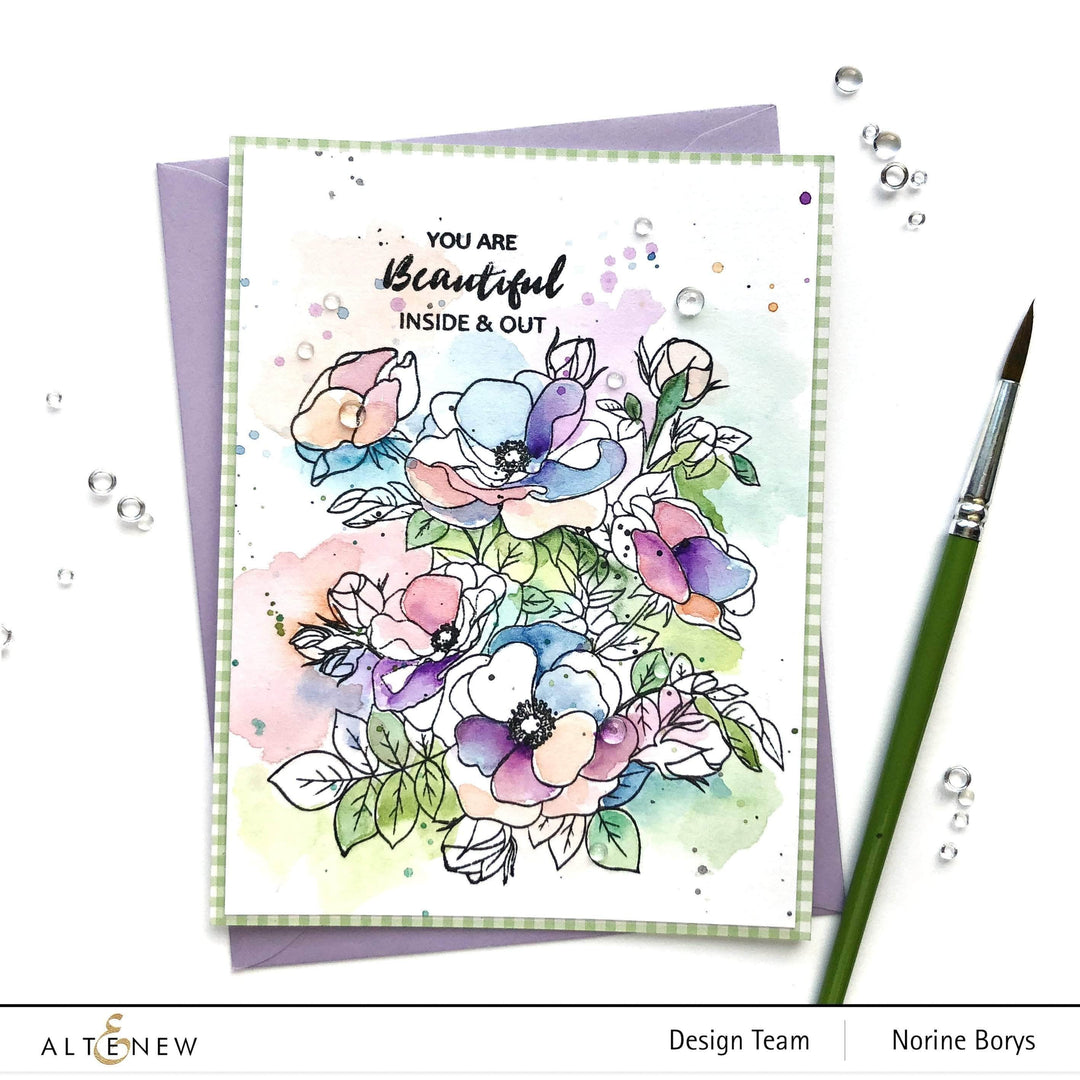 Photocentric Clear Stamps Paint-A-Flower: Anemone Outline Stamp Set