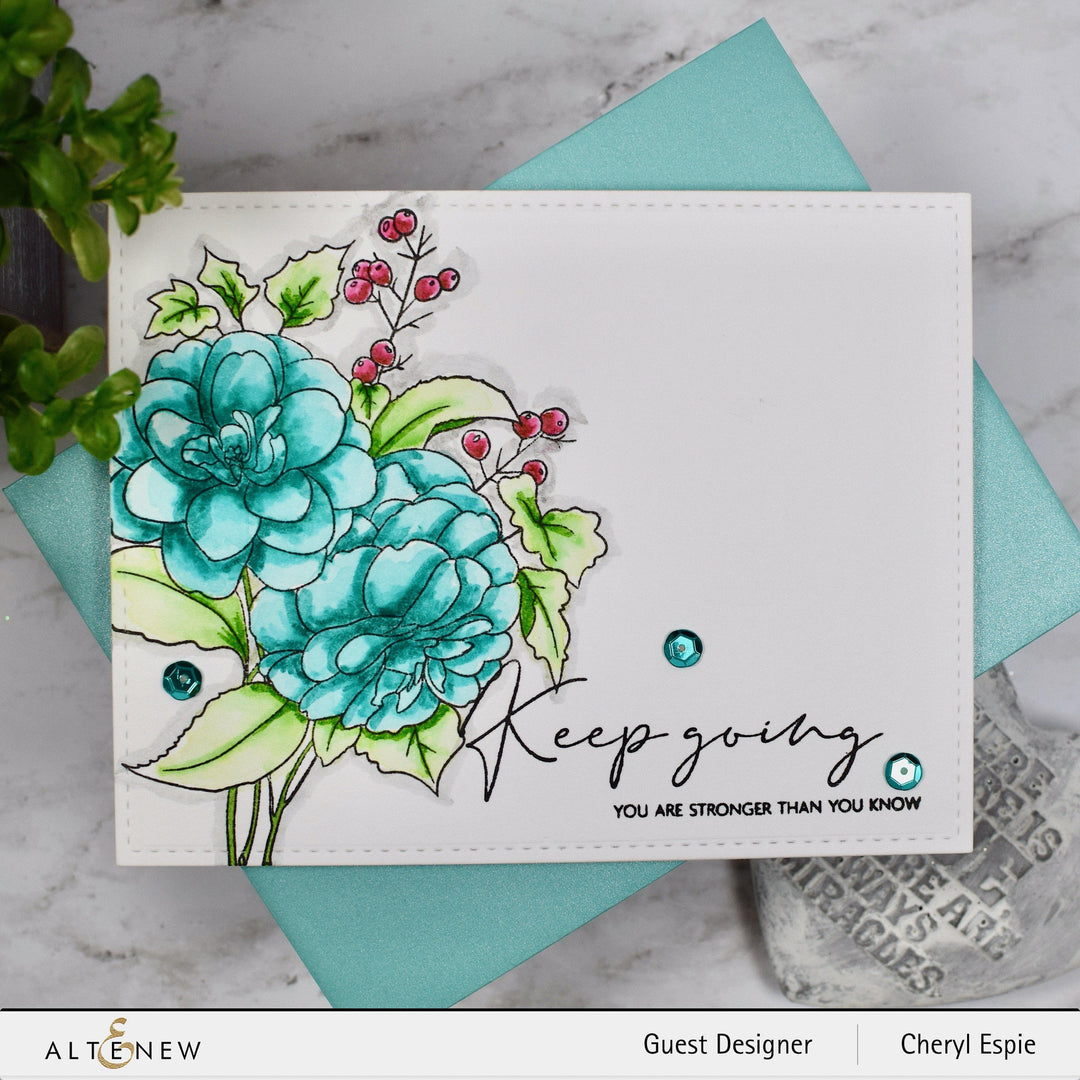 Photocentric Clear Stamps Paint-A-Flower: Camellia Outline Stamp Set