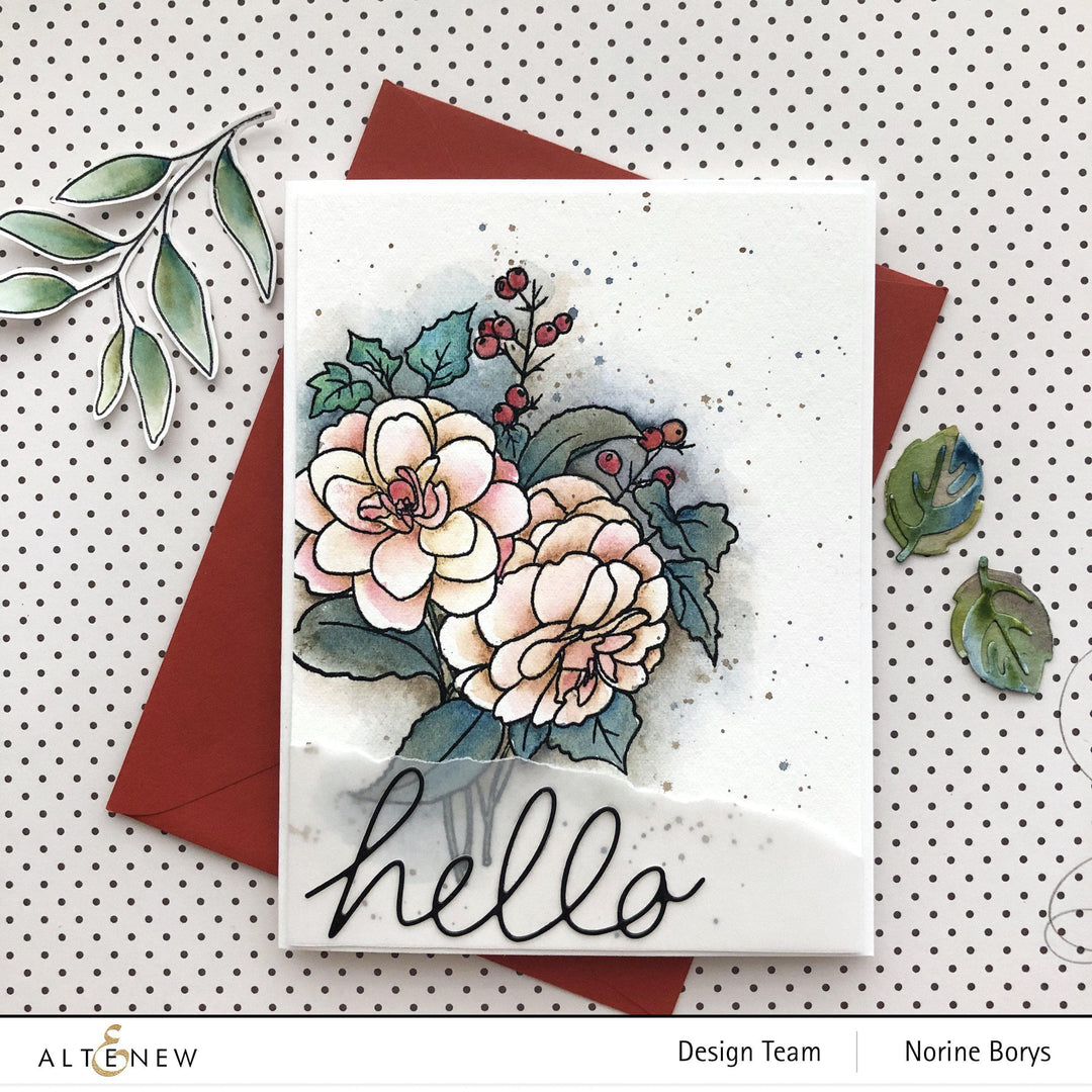 Photocentric Clear Stamps Paint-A-Flower: Camellia Outline Stamp Set