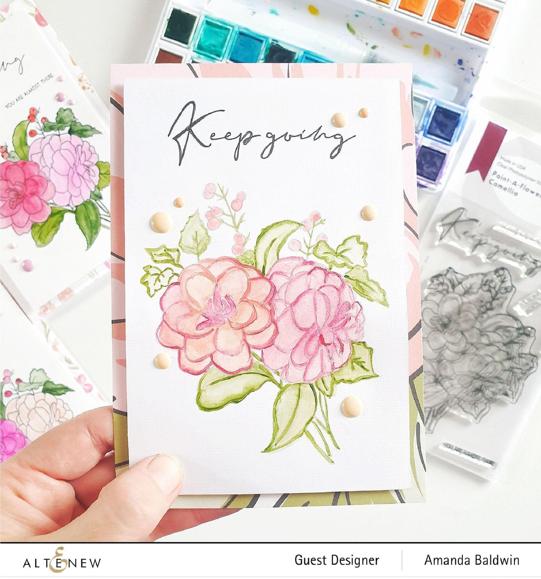 Photocentric Clear Stamps Paint-A-Flower: Camellia Outline Stamp Set