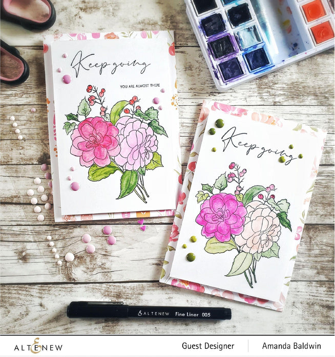 Photocentric Clear Stamps Paint-A-Flower: Camellia Outline Stamp Set