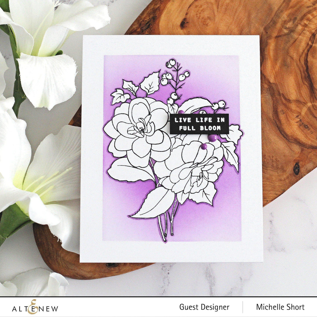 Photocentric Clear Stamps Paint-A-Flower: Camellia Outline Stamp Set