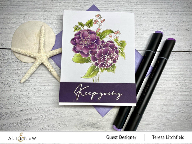 Photocentric Clear Stamps Paint-A-Flower: Camellia Outline Stamp Set
