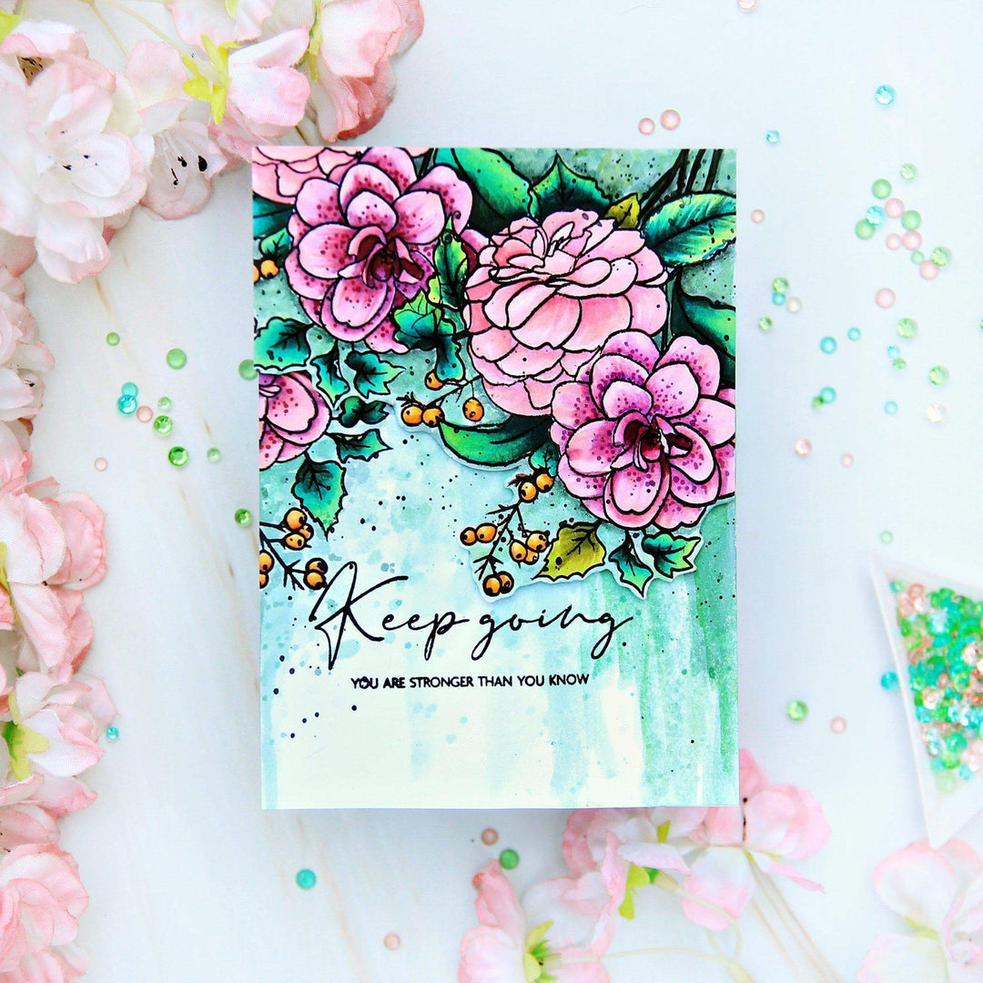 Photocentric Clear Stamps Paint-A-Flower: Camellia Outline Stamp Set