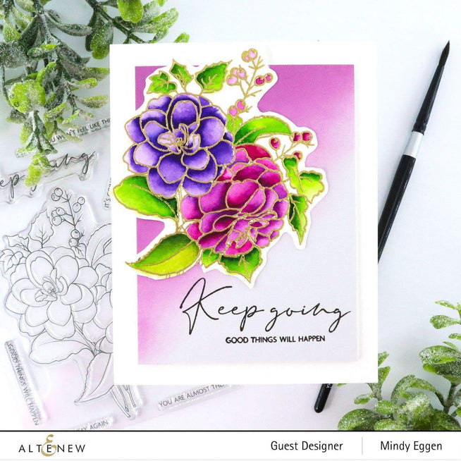 Photocentric Clear Stamps Paint-A-Flower: Camellia Outline Stamp Set