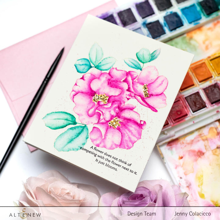 PMA Industries, Inc. Clear Stamps Paint-A-Flower: Carefree Delight Outline Stamp Set