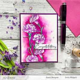 Photocentric Clear Stamps Paint-A-Flower: Carnations Outline Stamp Set