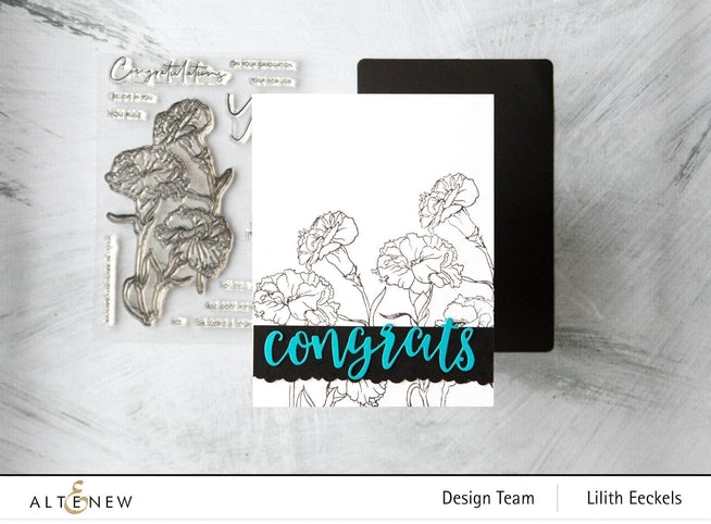 Photocentric Clear Stamps Paint-A-Flower: Carnations Outline Stamp Set