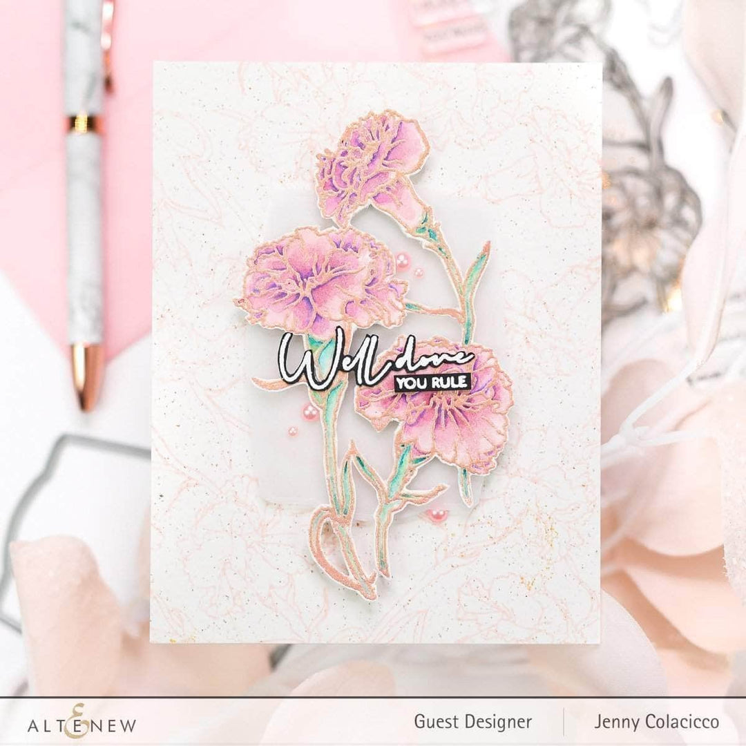 Photocentric Clear Stamps Paint-A-Flower: Carnations Outline Stamp Set
