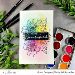 Photocentric Clear Stamps Paint-A-Flower: Fashion Monger Dahlia Outline Stamp Set