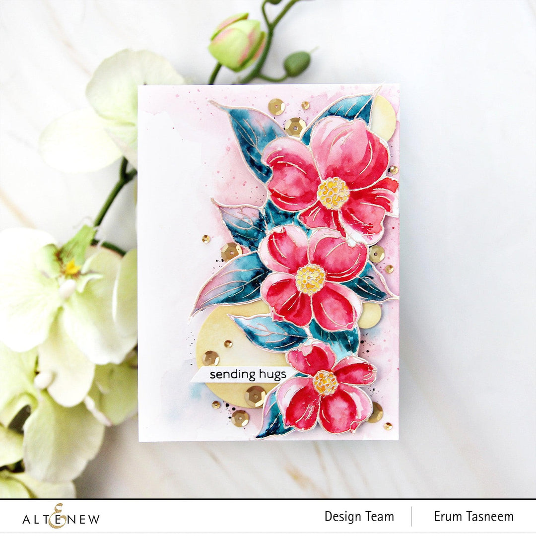 Photocentric Clear Stamps Paint-A-Flower: Flowering Dogwood Outline Stamp Set