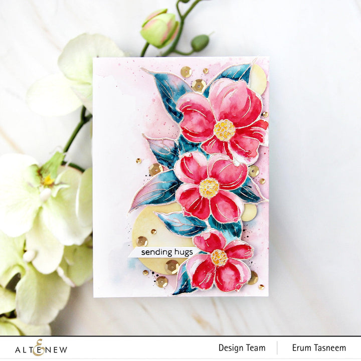Photocentric Clear Stamps Paint-A-Flower: Flowering Dogwood Outline Stamp Set