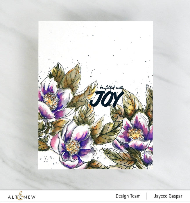 Photocentric Clear Stamps Paint-A-Flower: Paeonia Japonica Outline Stamp Set