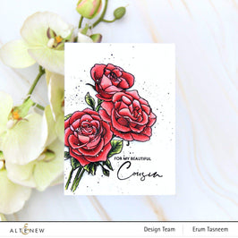 Photocentric Clear Stamps Paint-A-Flower: Rosa Floribunda Outline Stamp Set