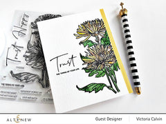 Photocentric Clear Stamps Paint-A-Flower: Spider Mums Outline Stamp Set